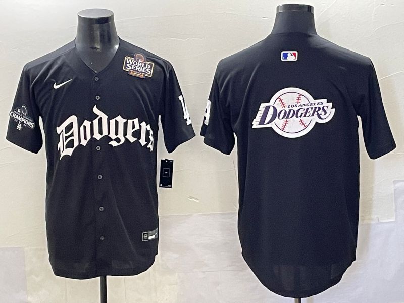 Men 2025 Los Angeles Dodgers Blank Black Seventh generation Joint Name Nike MLB Jersey style 36->los angeles dodgers->MLB Jersey